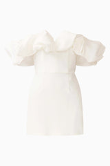 Solae Tulip Mini Dress in White