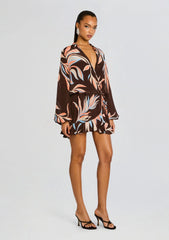Fern Front Wrap Mini Dress