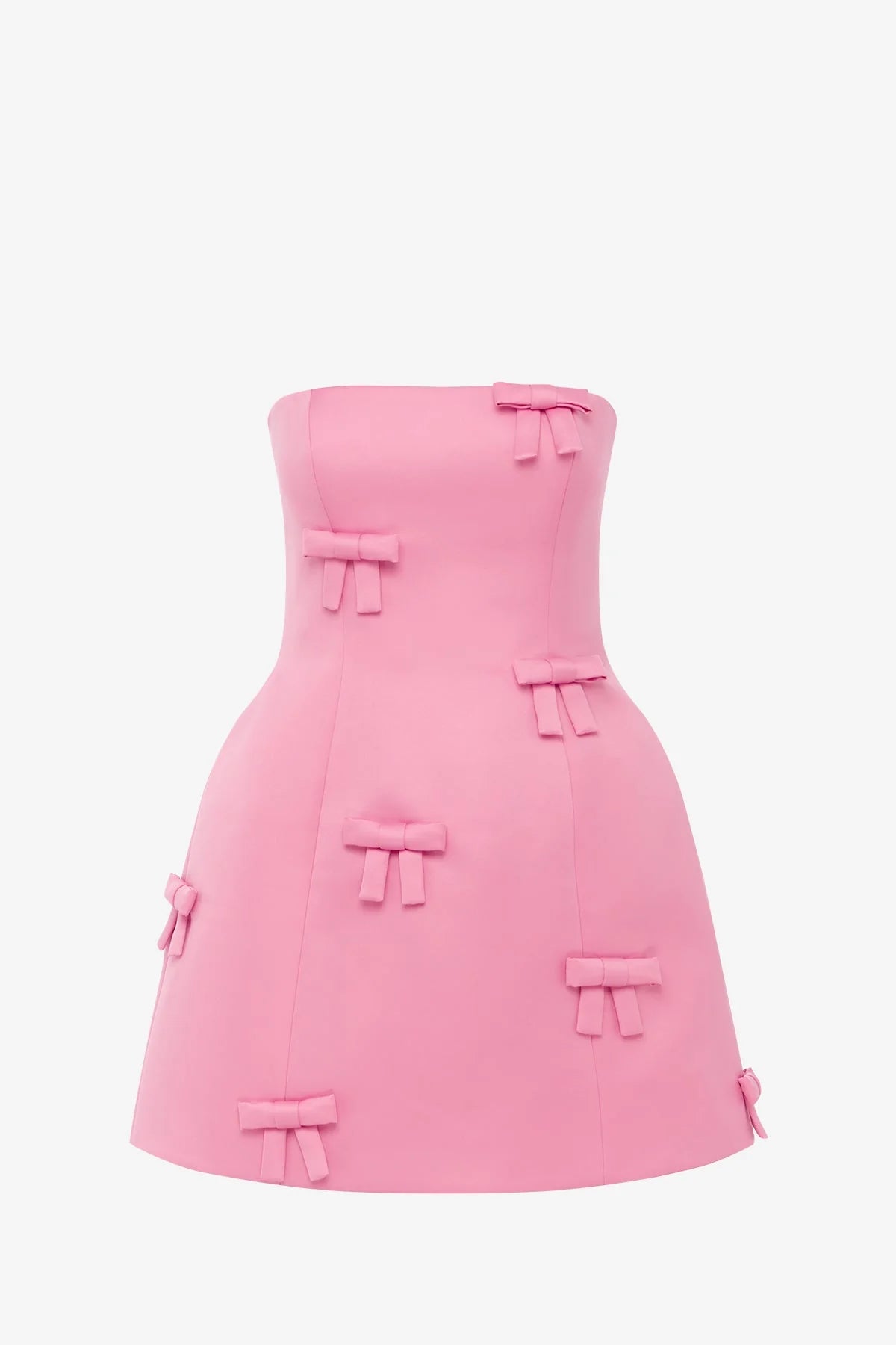 Roselle Bow Mini Dress - Fuchsia