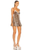 Sleeveless Velour Mini Dress In Dore