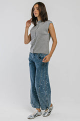 Kadie High Rise Polka Dot Baggy Jeans