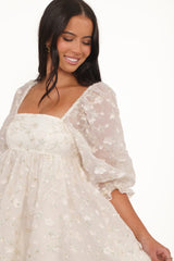 Lillan Mini Dress - Ivory Sequin