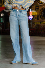 Aubryn Low Rise Wide Leg Jeans