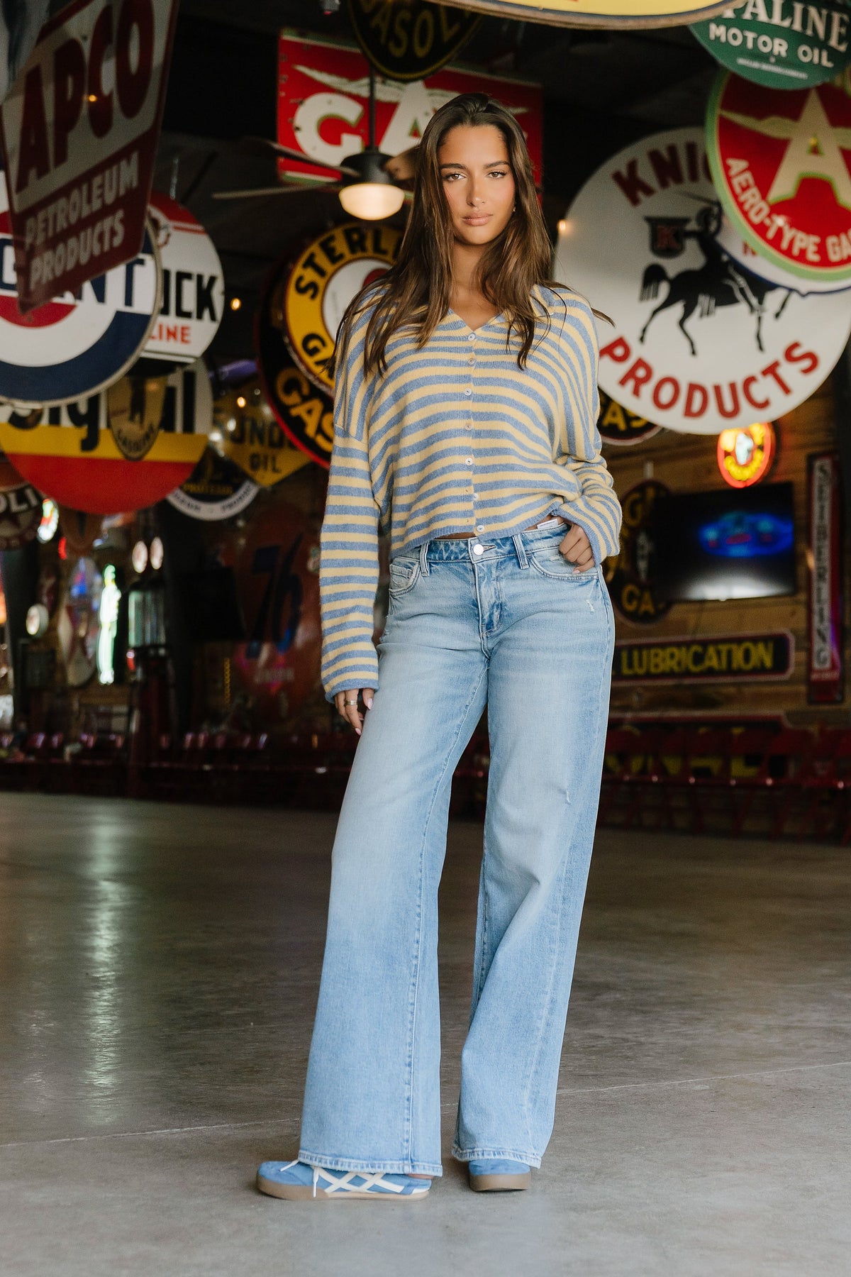 Aubryn Low Rise Wide Leg Jeans