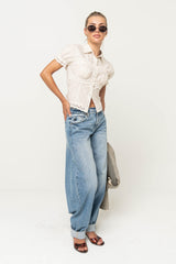 Danni Striped Collared Top