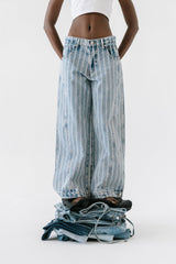 Kadie High Rise Striped Baggy Jeans