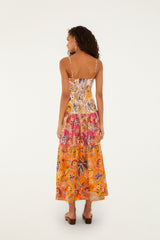 Multicolor Ligia Floral Mix  Maxi Dress